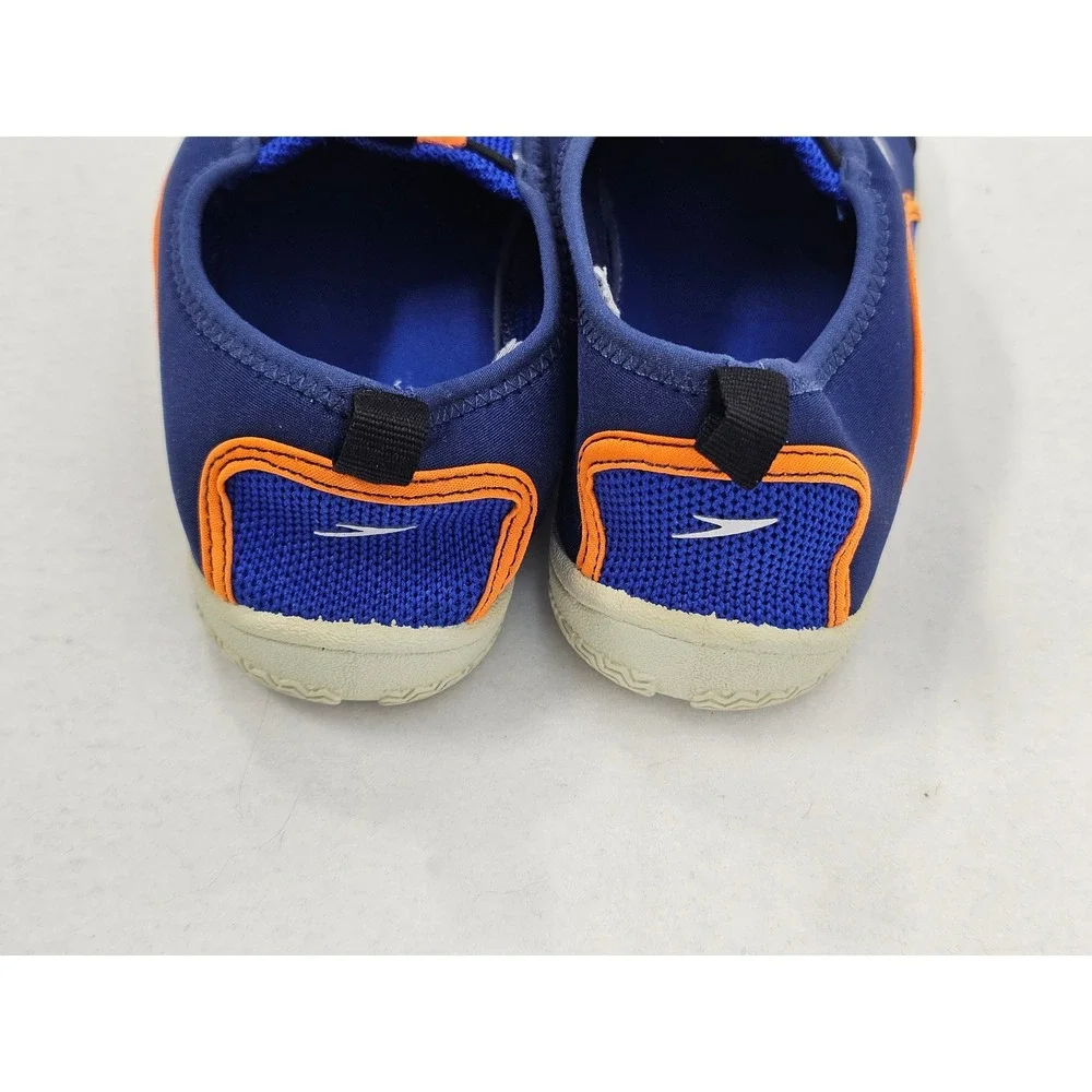 Speedo Kids Aqua‎ Shoes Water Shoes Slip On Blue Orange Drawstring Size 5